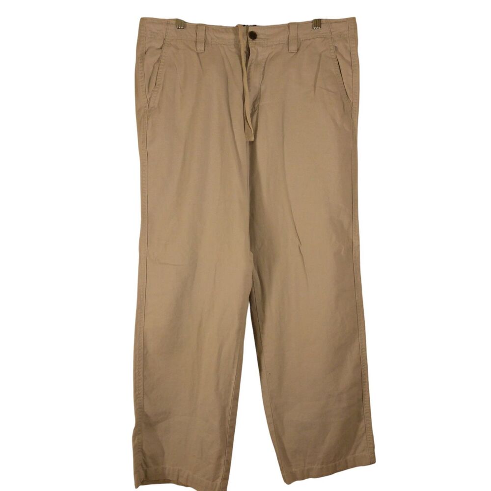 Marc Anthony pants mens 34x30 gray linen blend relaxed fit loose straight leg